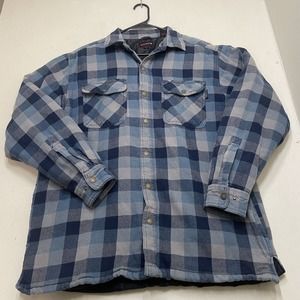 Wolverine Shirt Jacket Flannel Lined Button Down Mens Large Shacket